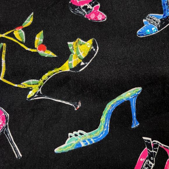 Vanity Collection Shoe Dress Neon Sequin Heels Preppy School Artsy - Picture 4 of 5